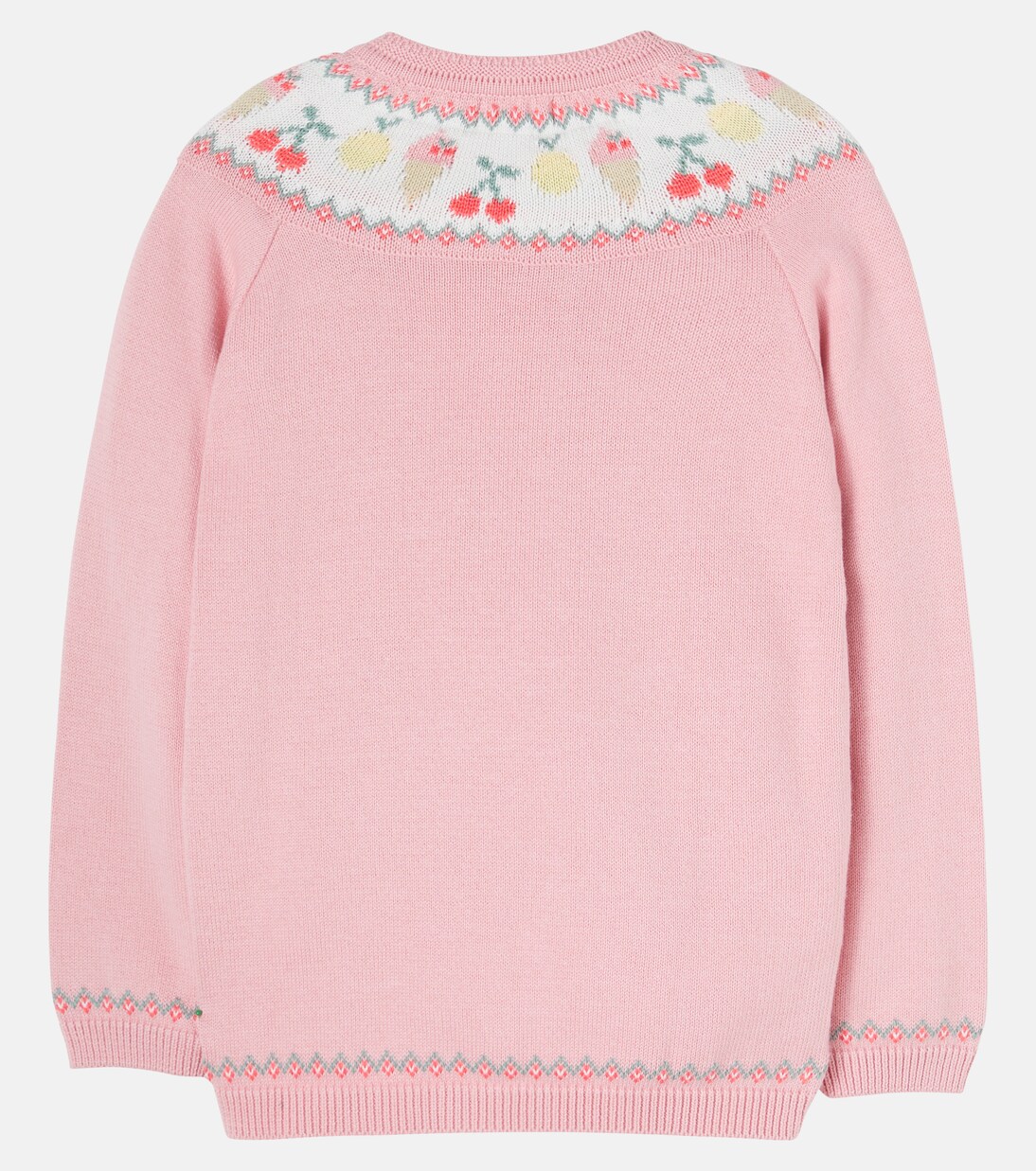 Helado intarsia cotton cardigan | La Coqueta