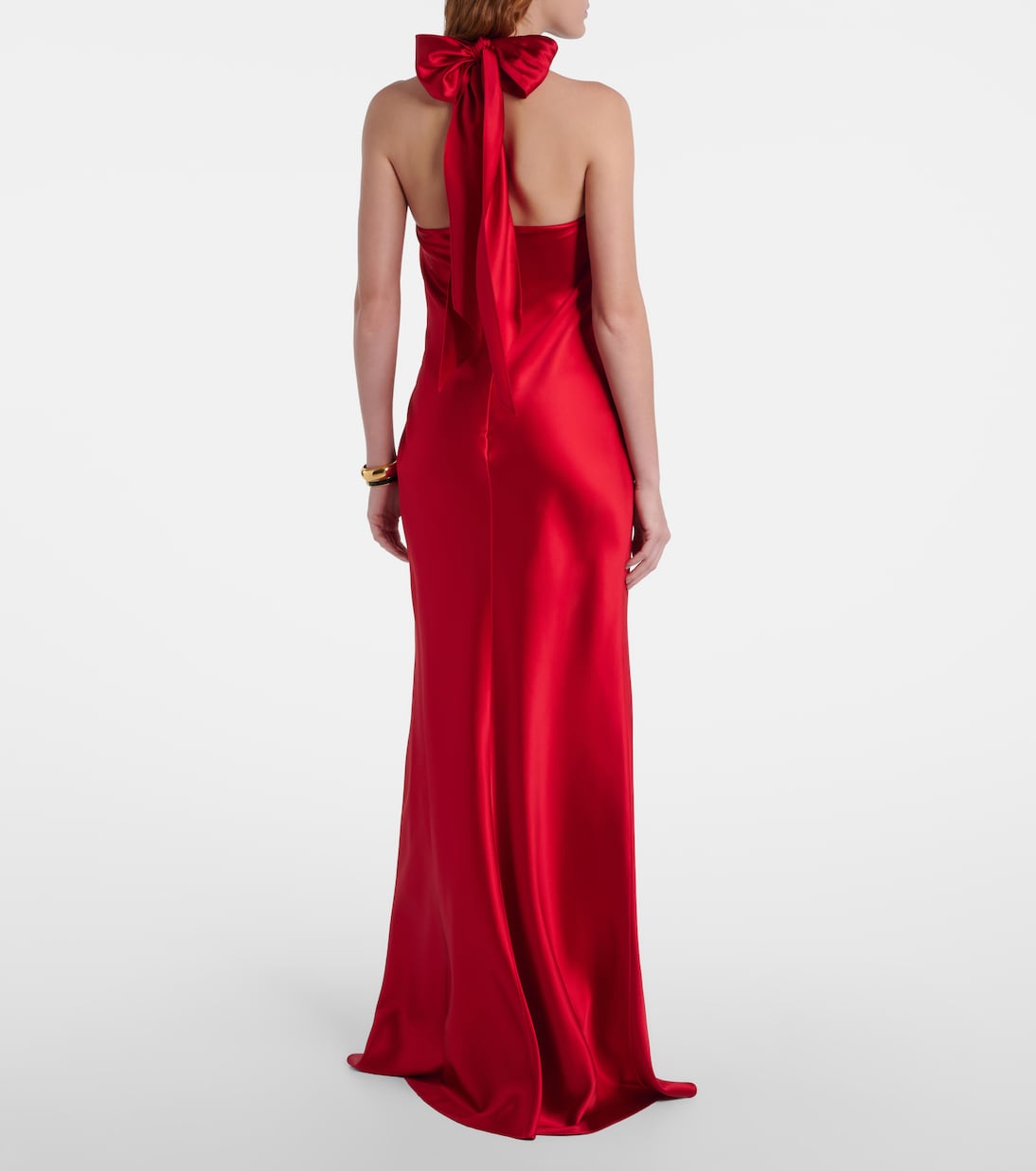 Halterneck satin gown | Ralph Lauren Collection