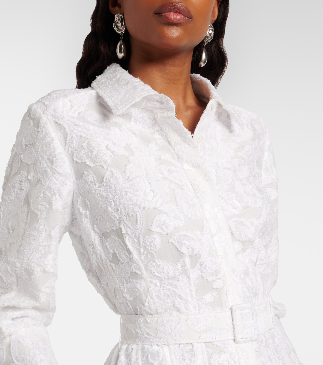 Robe longue Courtney en jacquard d'organza | Simkhai