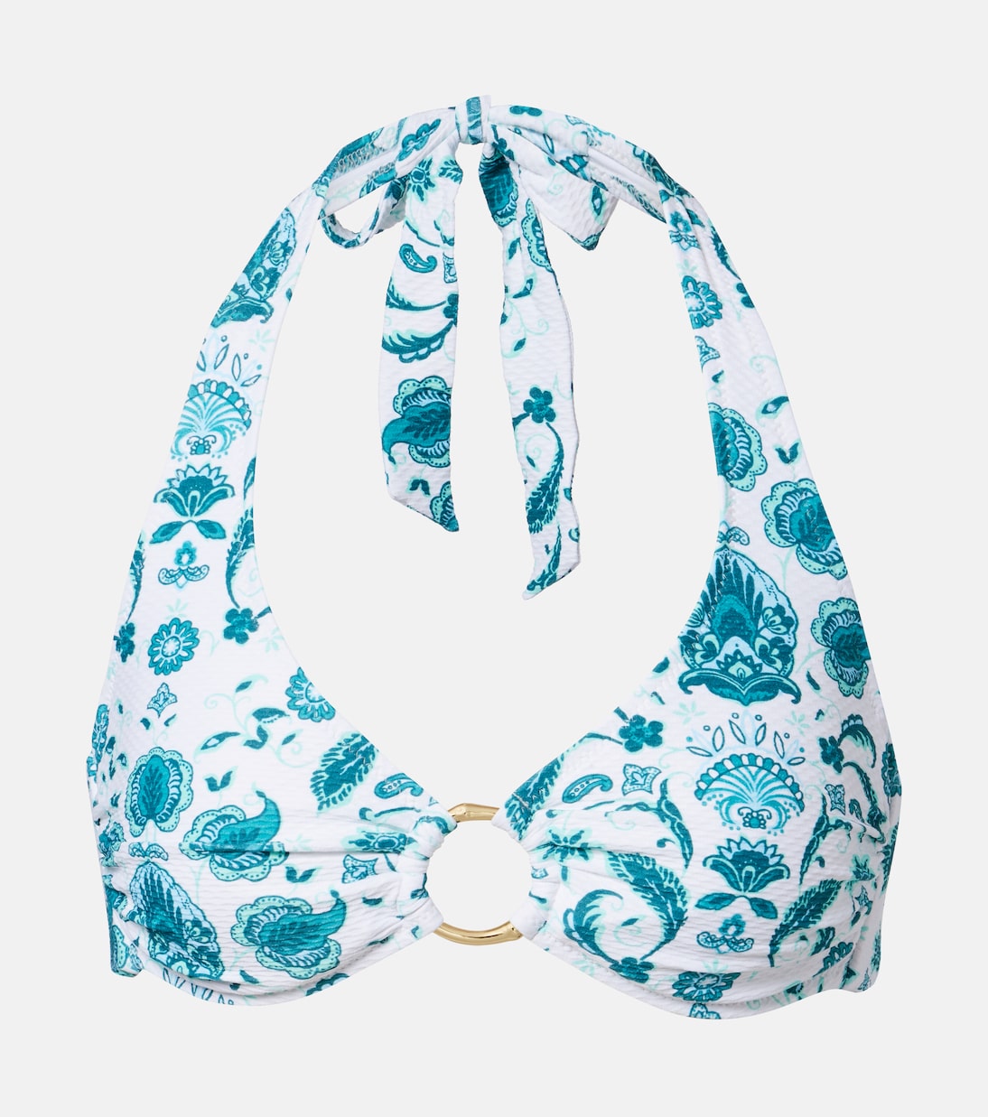 Kos paisley halterneck bikini top | Heidi Klein