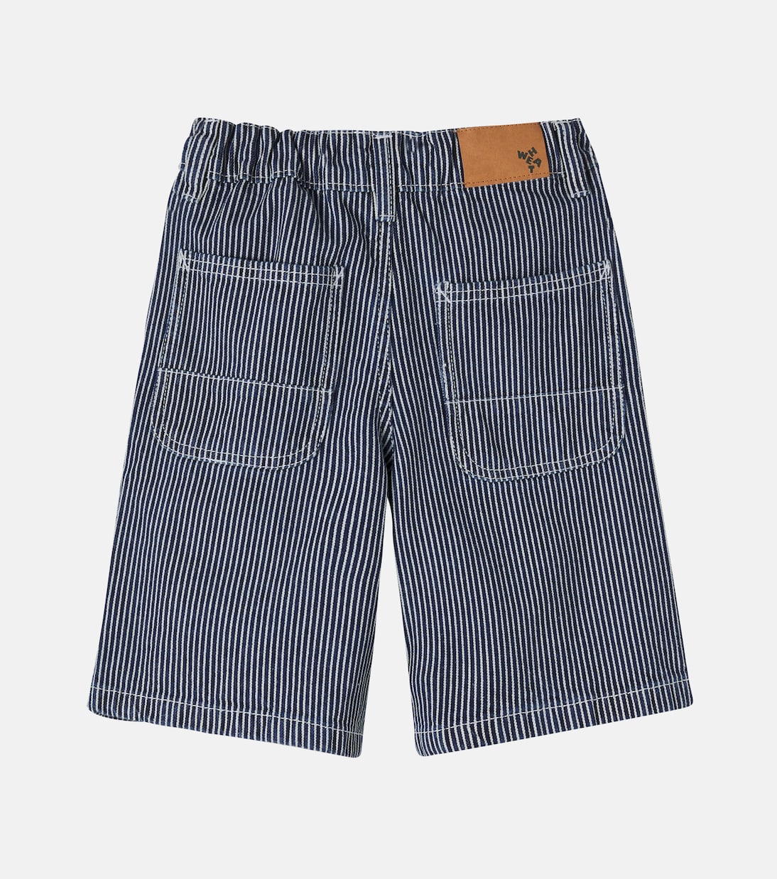 Christian striped denim shorts | Wheat
