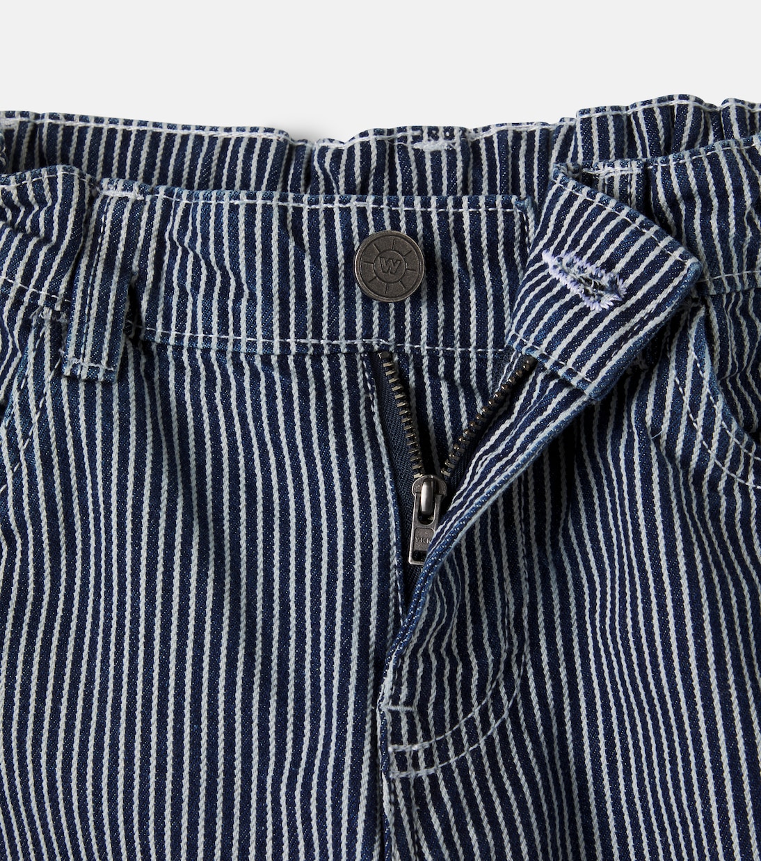 Christian striped denim shorts | Wheat