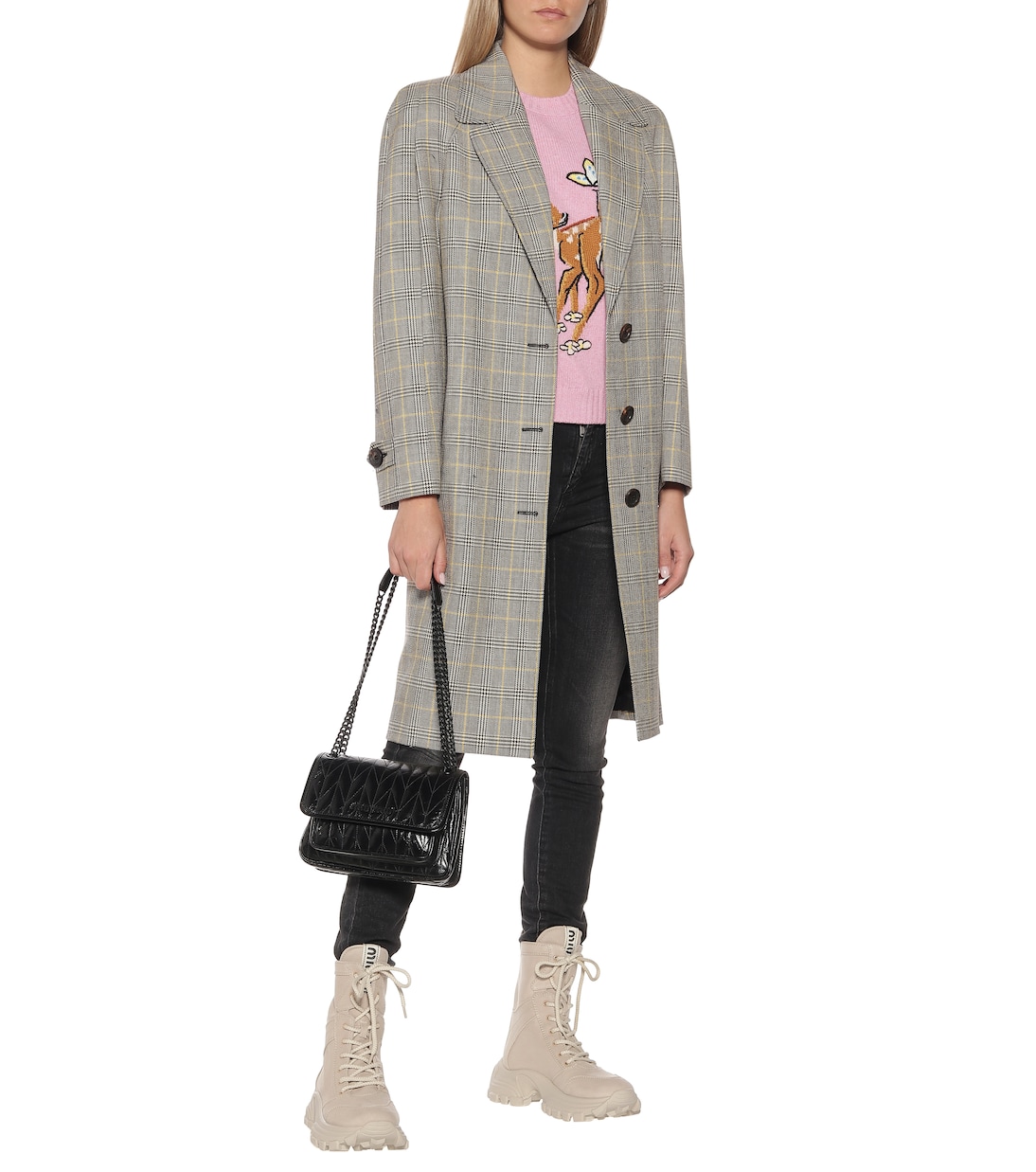 Stivaletti stringati in canvas | Miu Miu