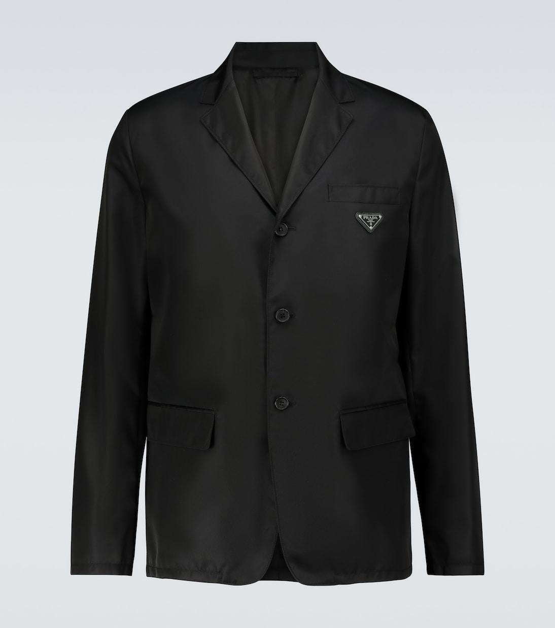 Blazer de nylon de botonadura simple | Prada