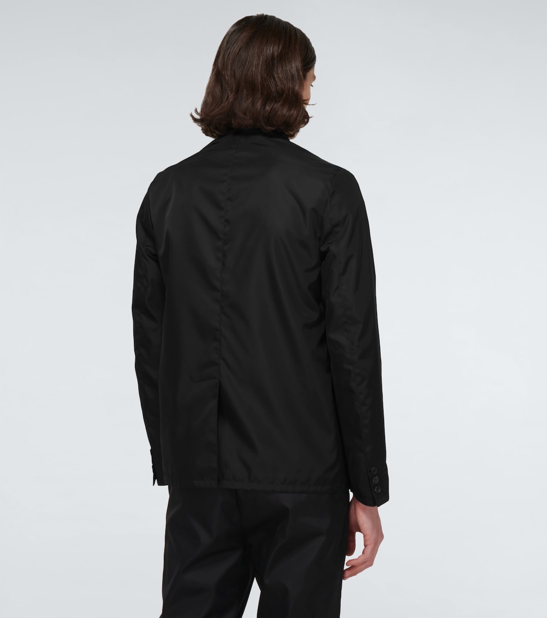 Blazer de nylon de botonadura simple | Prada