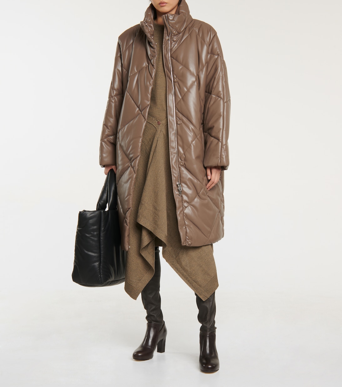 Anissa quilted faux leather coat | Stand Studio