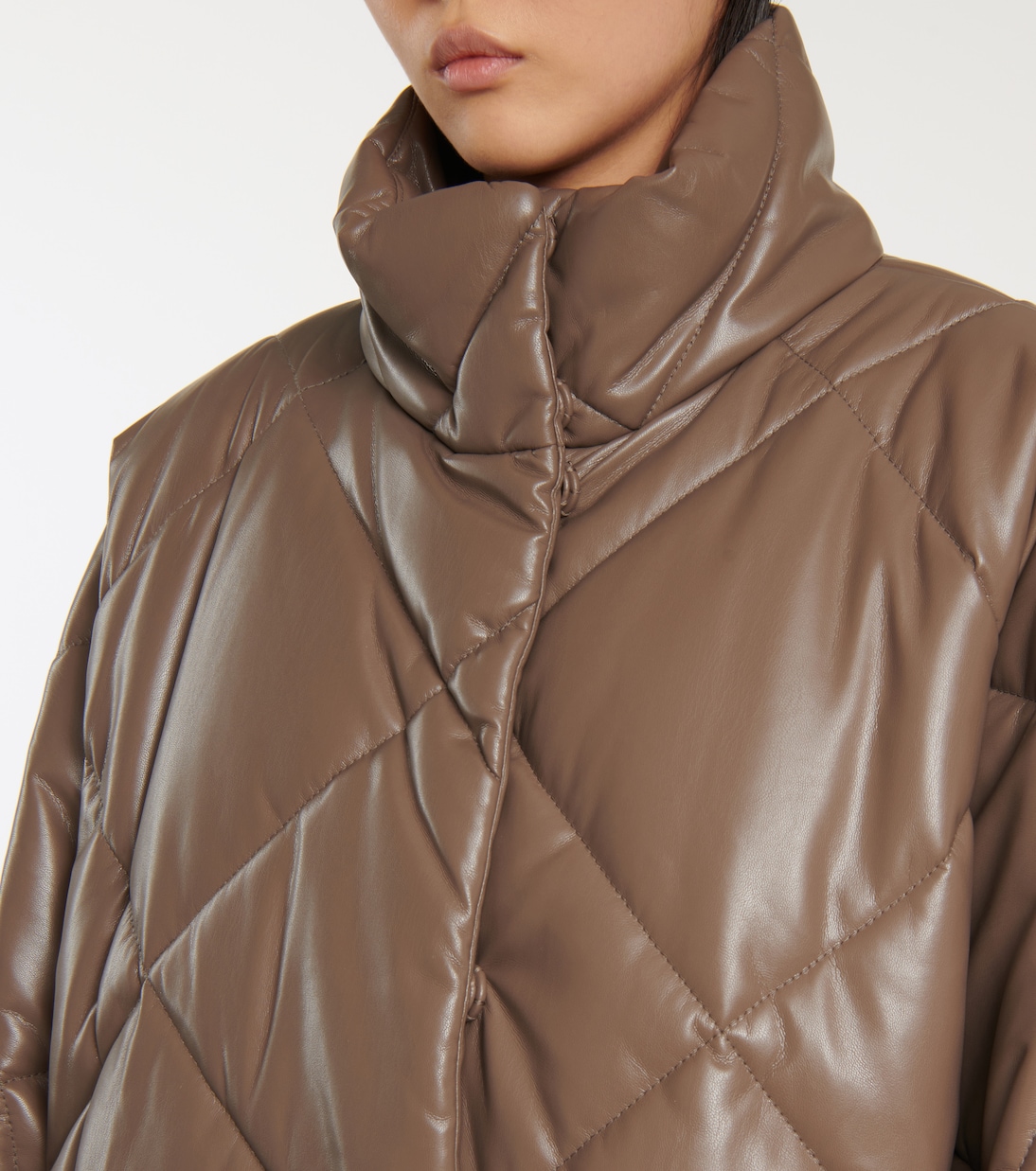 Anissa quilted faux leather coat | Stand Studio