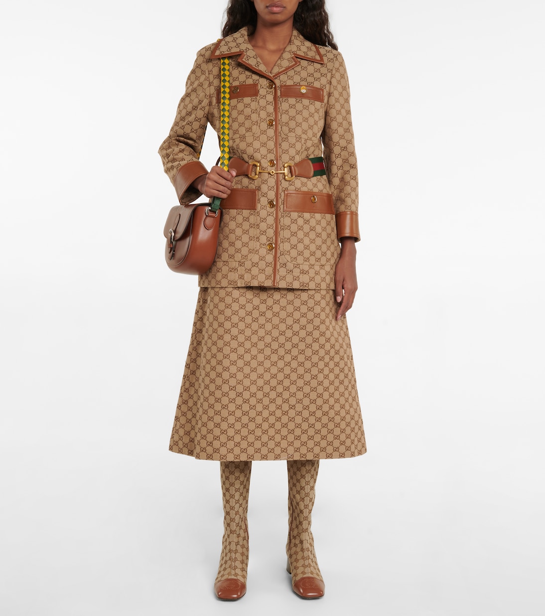 GG canvas and leather jacket | Gucci