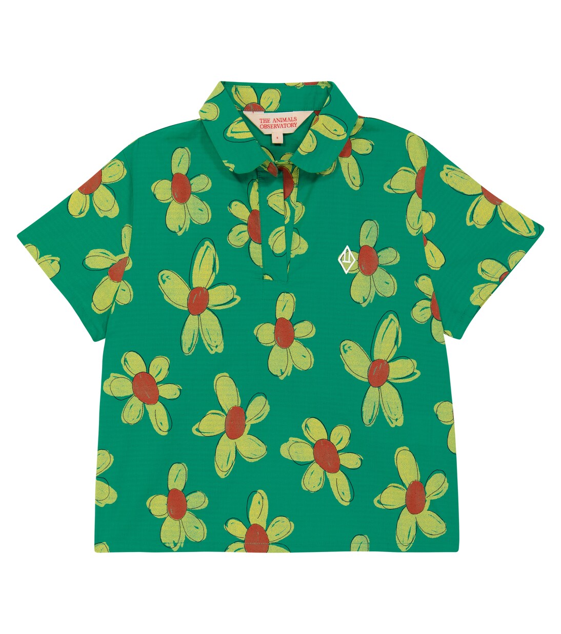 Chemise Kangaroo en coton à fleurs | The Animals Observatory