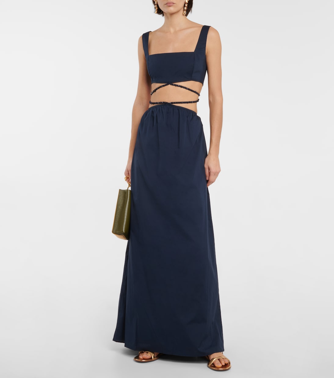 Maxikleid Peonia aus Baumwollpopeline | Agua by Agua Bendita