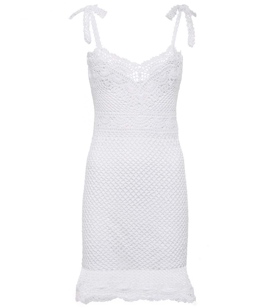 Elizabeth cotton crocheted minidress | Anna Kosturova