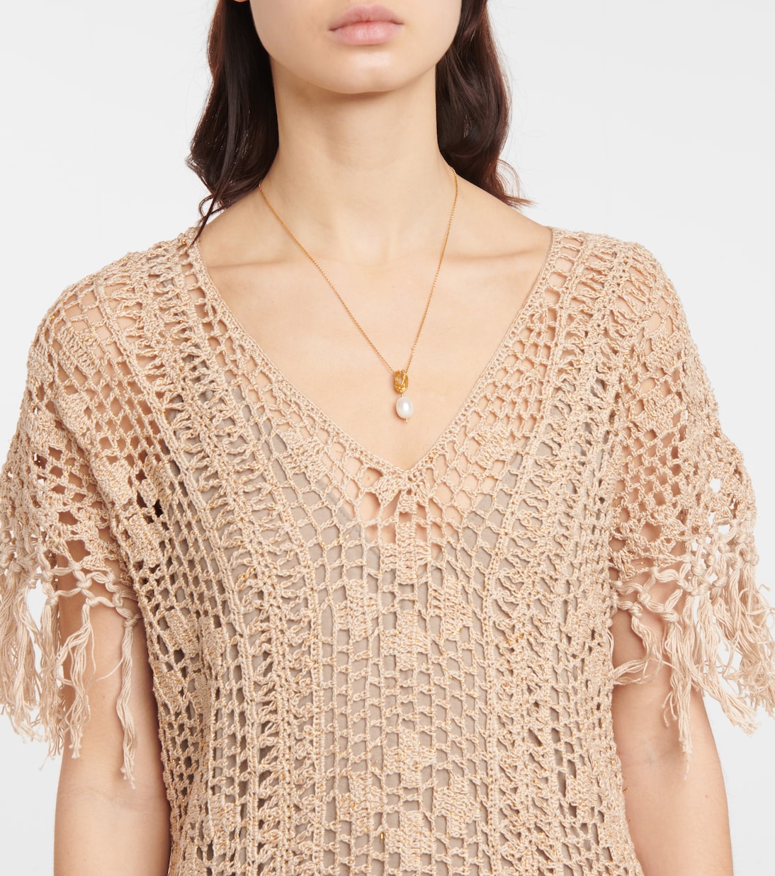 Vestido largo Savannah en croché de algodón | Anna Kosturova