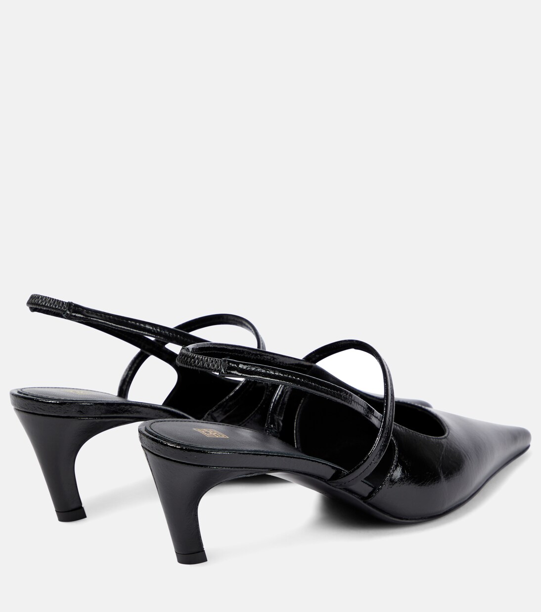The Sharp leather slingback pumps in black - Toteme | Mytheresa
