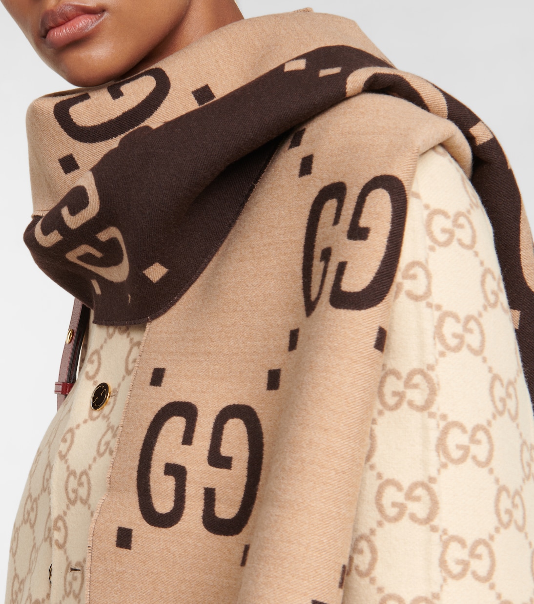 Sciarpa in lana e seta GG | Gucci