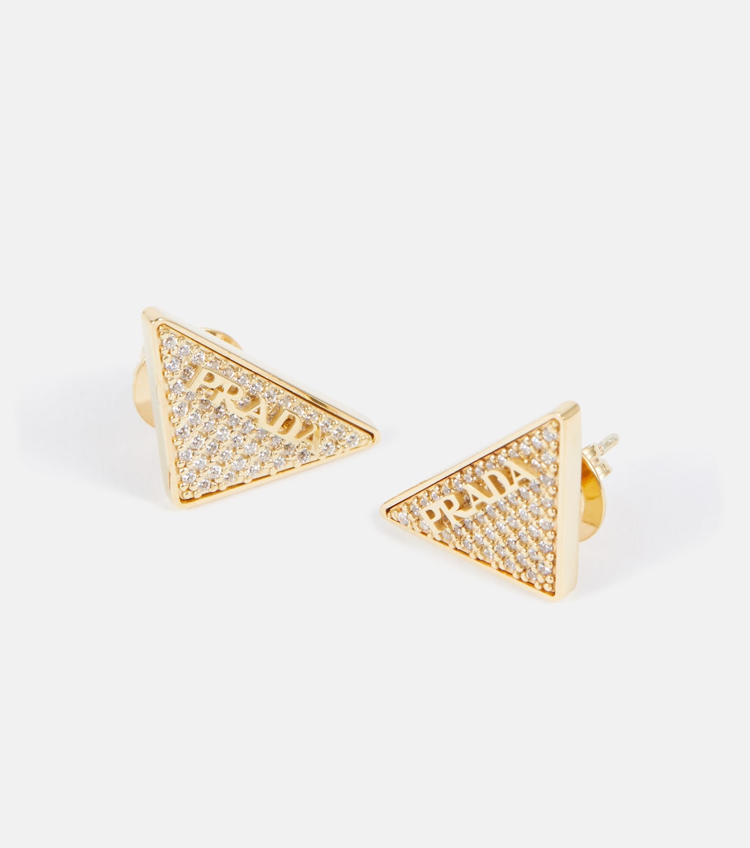 Orecchini in zirconia con logo PRADA: stile giovane e raffinato