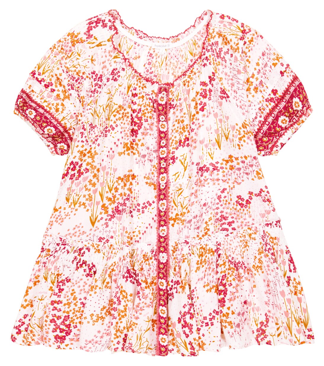 Abito Amelie in cotone con ricami | Poupette St Barth Kids
