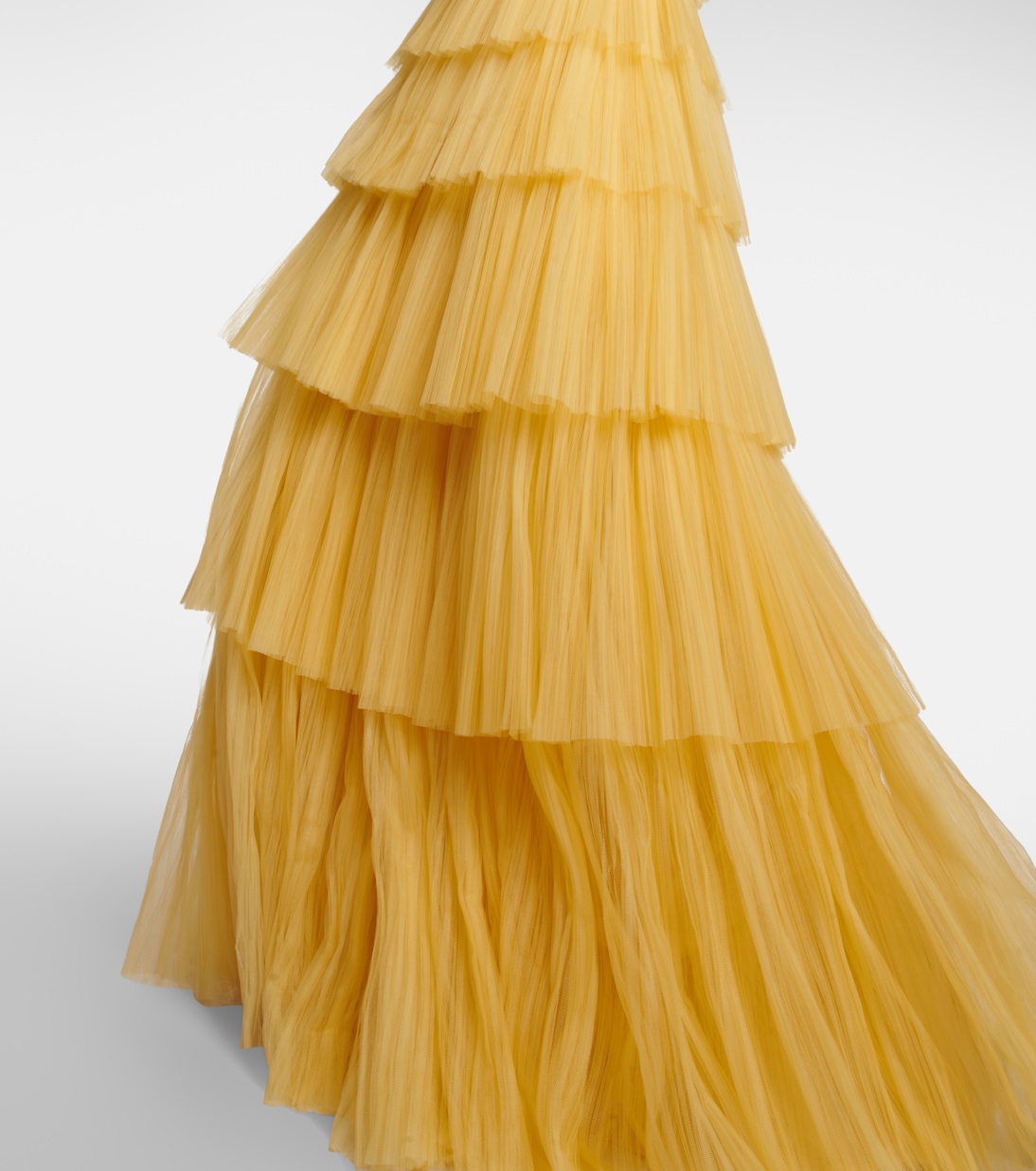 Ruffled tulle gown | Costarellos