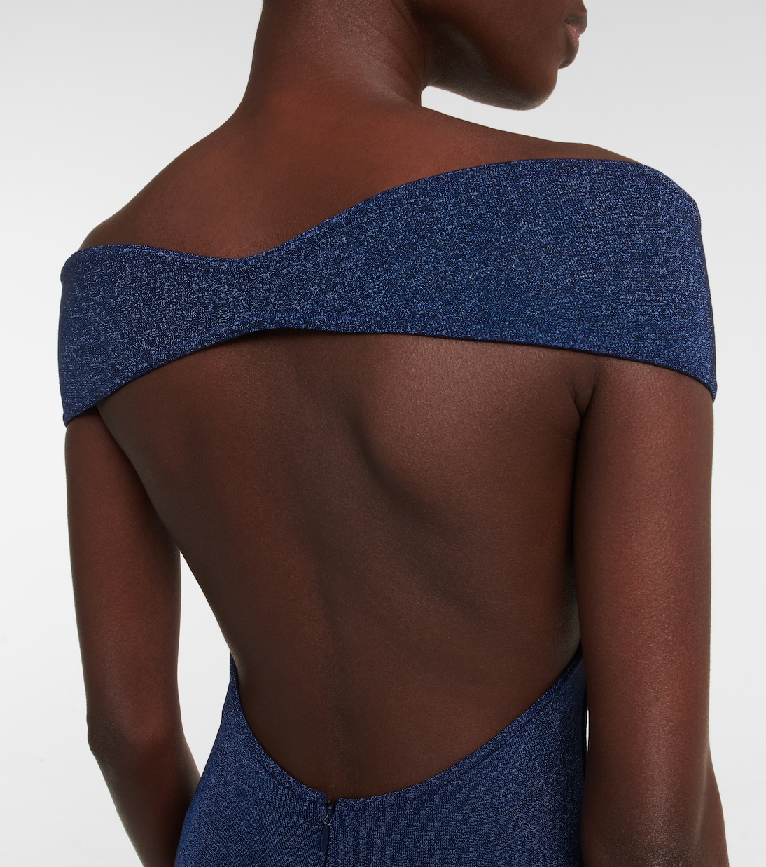 Off-shoulder wool-blend Lurex® gown | Alaïa