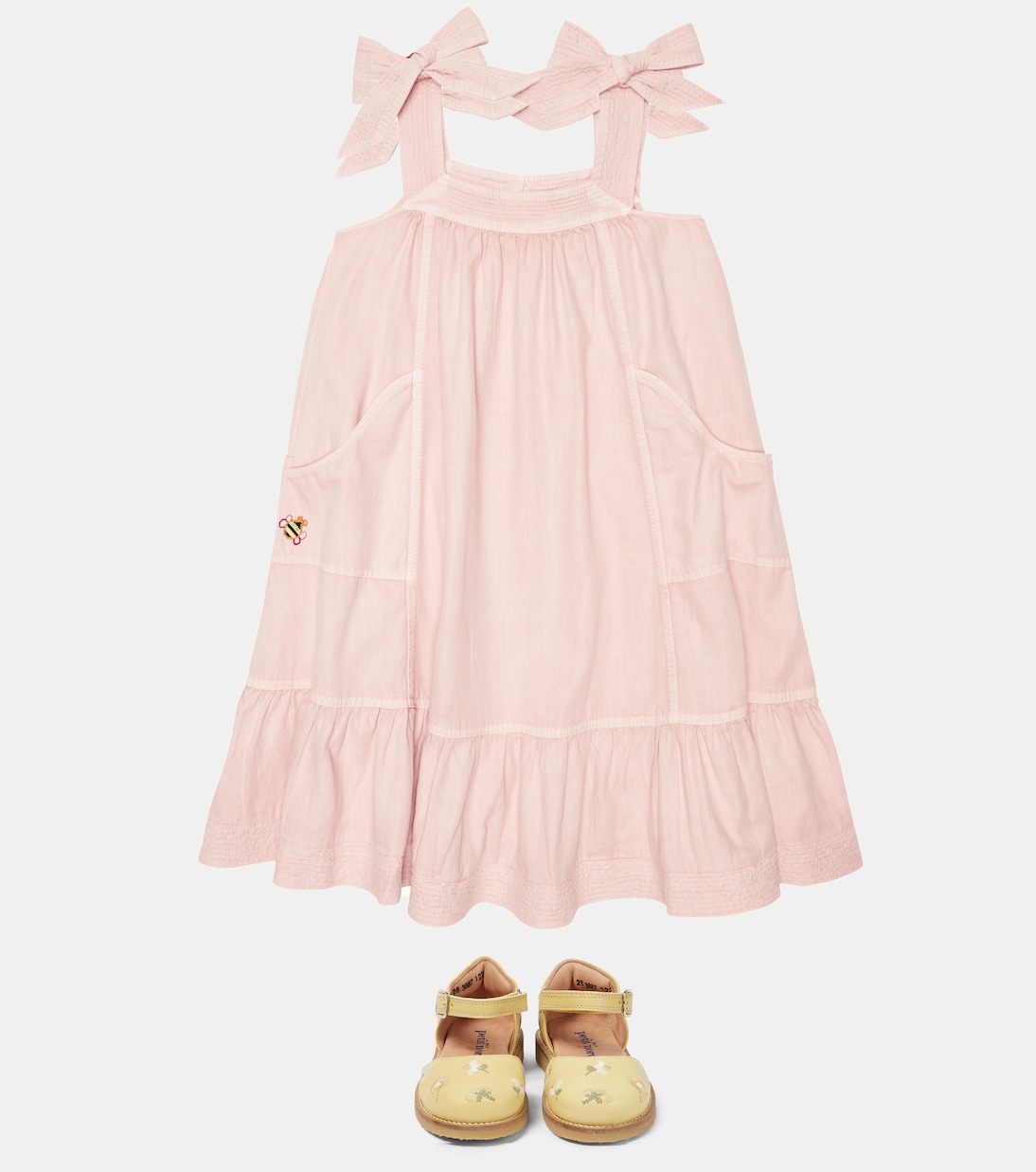 Abito Clover Utility in cotone e lino | Zimmermann Kids