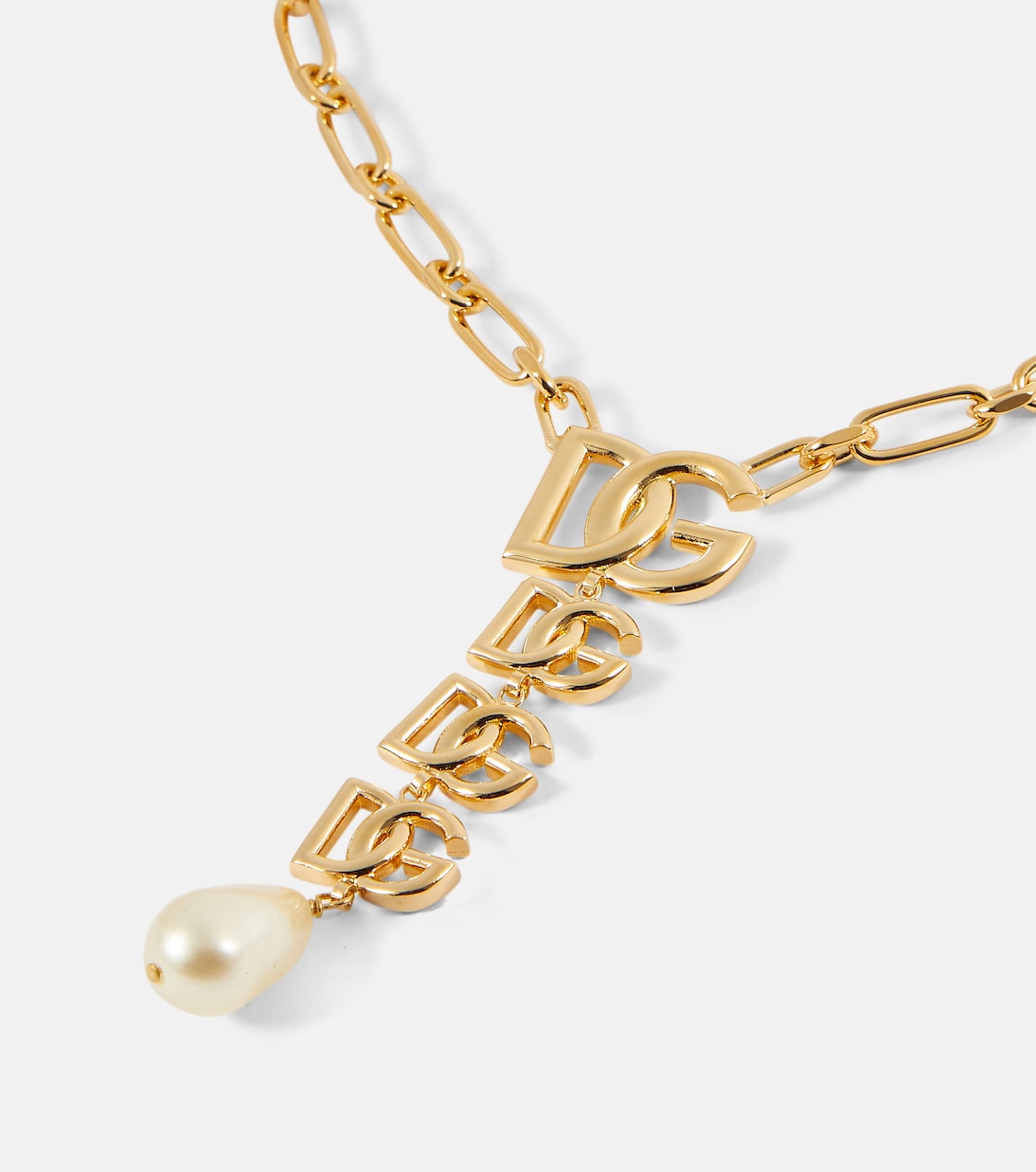 Collier à perles fantaisie et logo | Dolce&Gabbana
