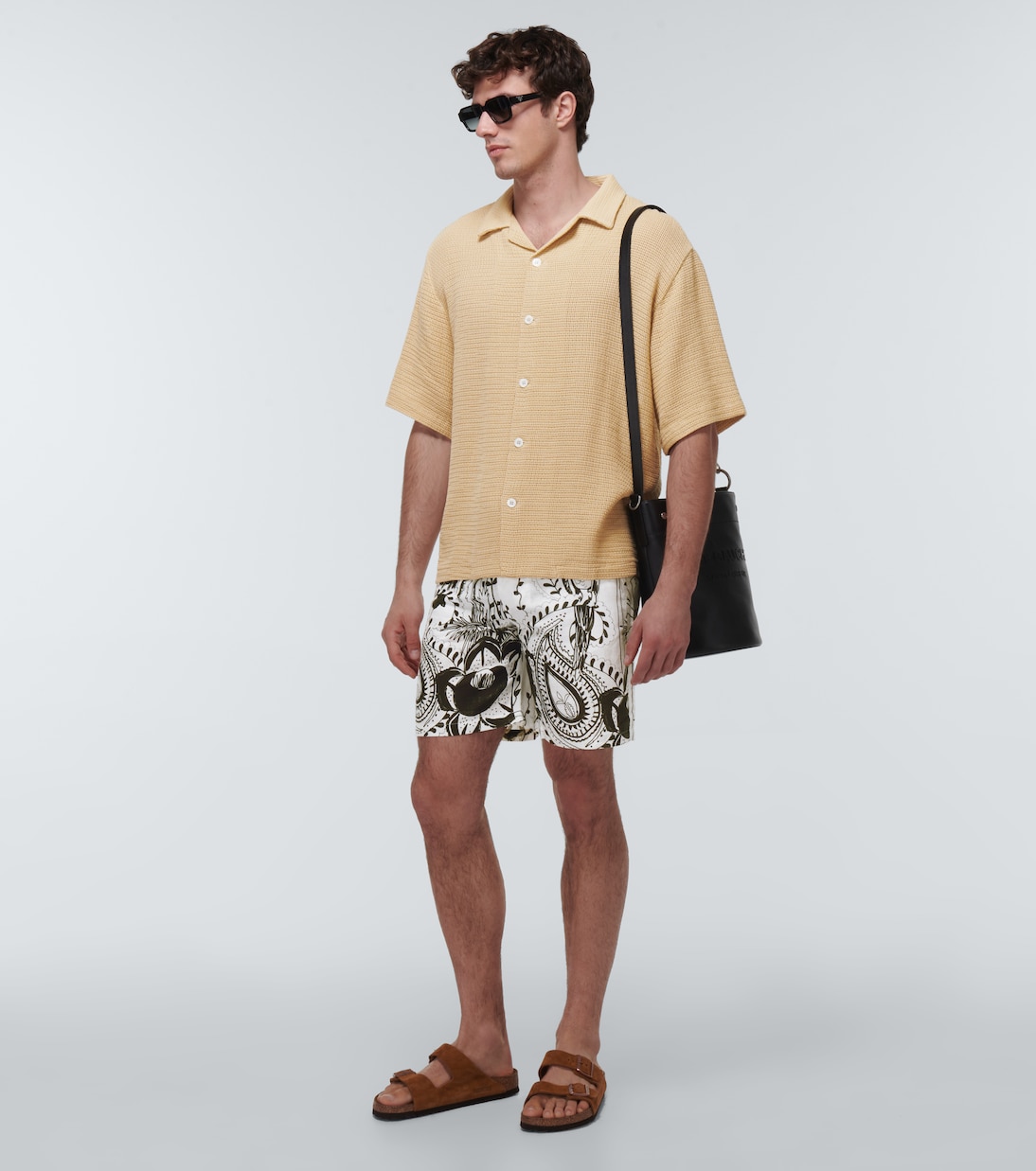 Shorts de algodón y lino estampados | Alanui