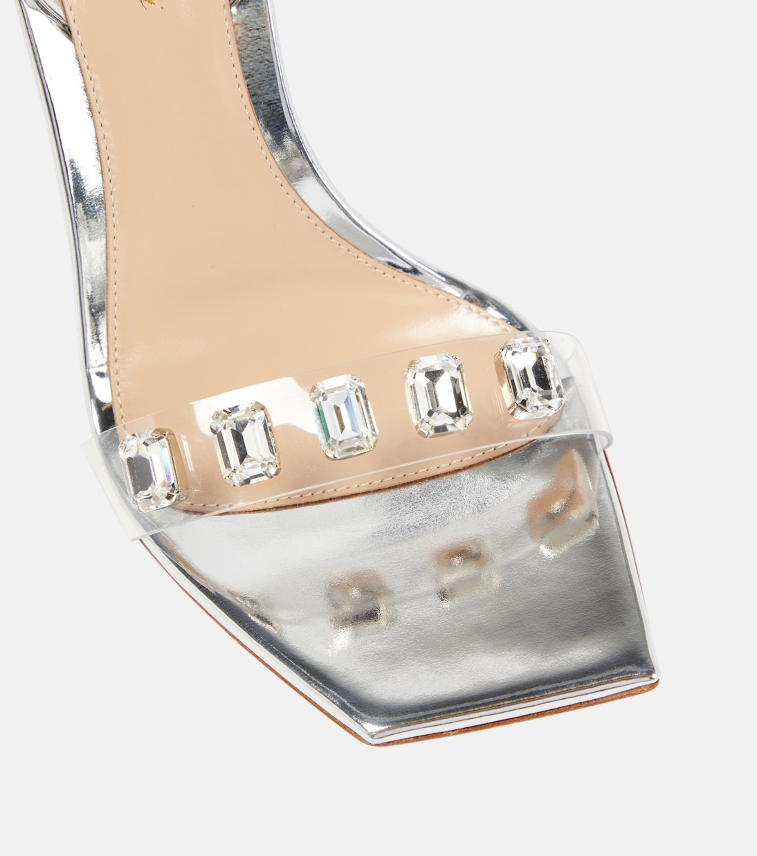 Verzierte Sandalen aus Metallic-Leder | Gianvito Rossi