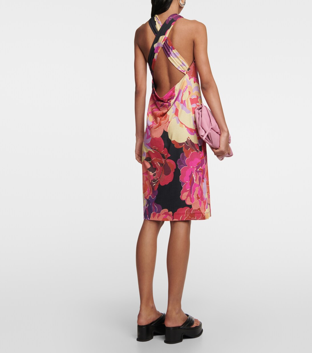 Abito midi in cotone con stampa | Dries Van Noten
