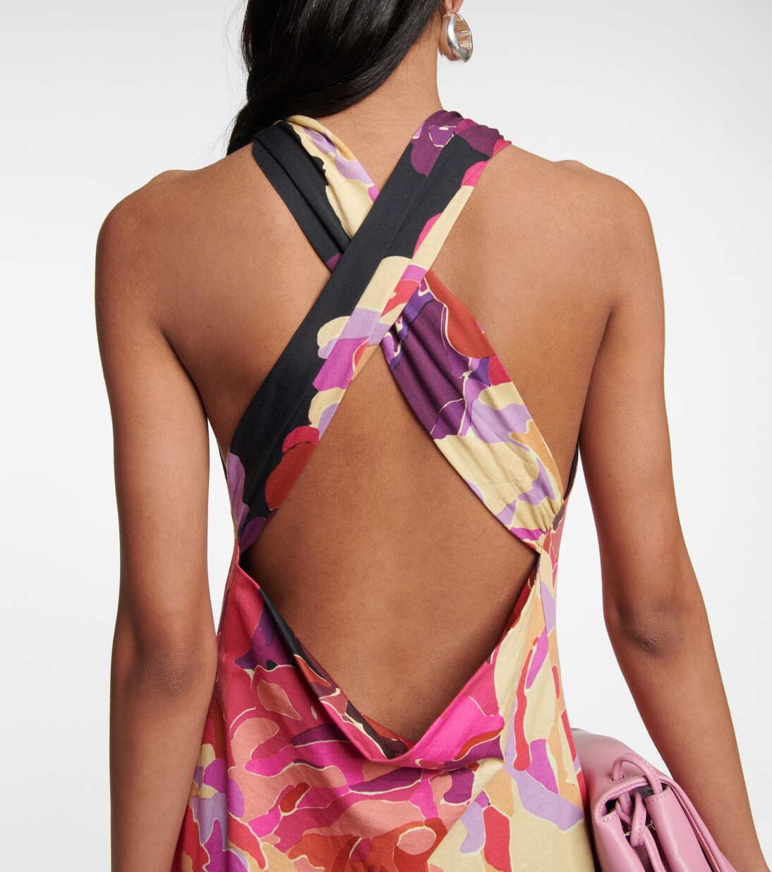 Abito midi in cotone con stampa | Dries Van Noten