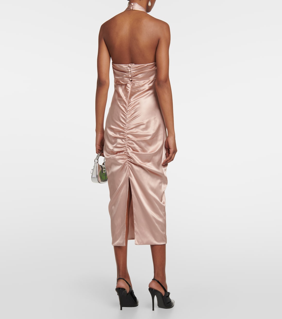 Abito midi in misto seta | Alessandra Rich