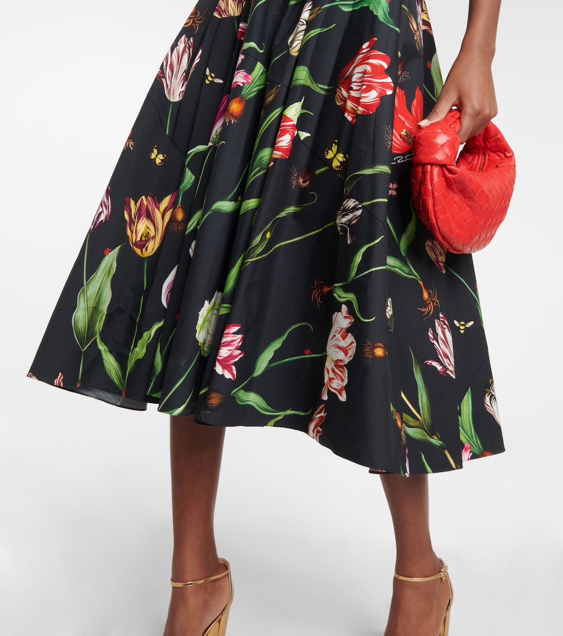 Abito midi monospalla in misto cotone | Oscar de la Renta