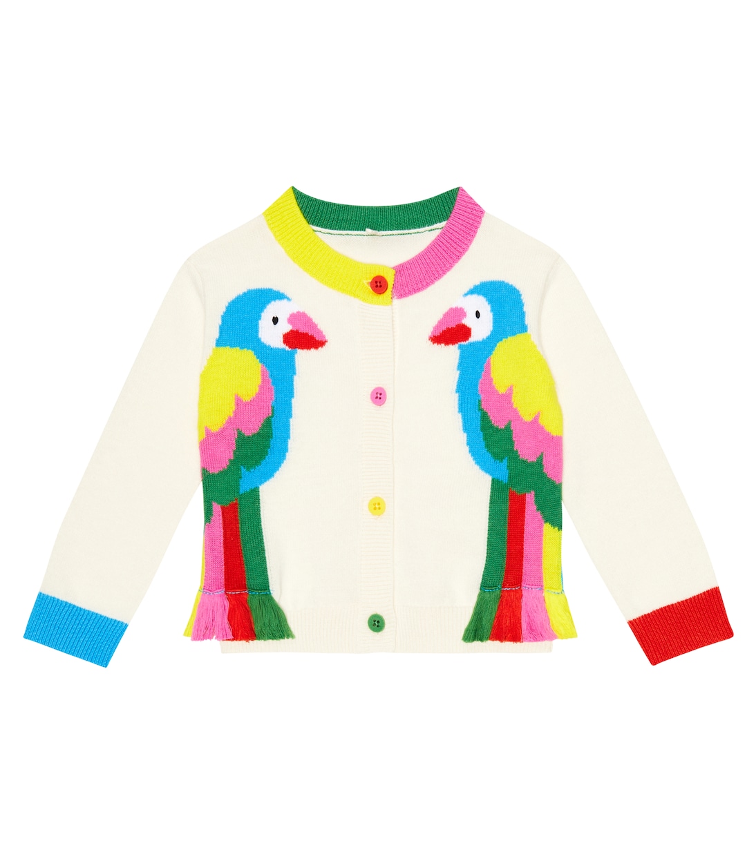 Baby - Cardigan in cotone con intarsio | Stella McCartney Kids