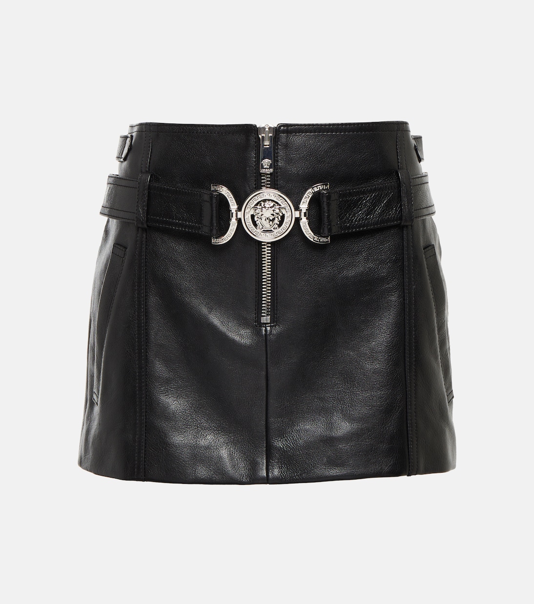 Mini-jupe Medusa en cuir | Versace