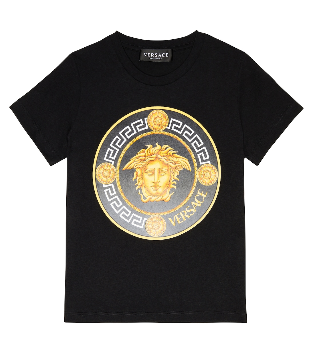 Medusa 로고 프린트 코튼 티셔츠 | Versace Kids