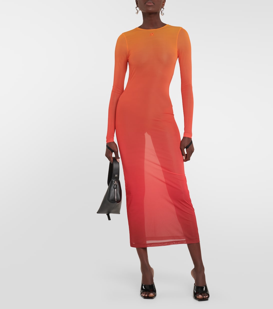 Vestido midi Gradient semitranslúcido | Courrèges