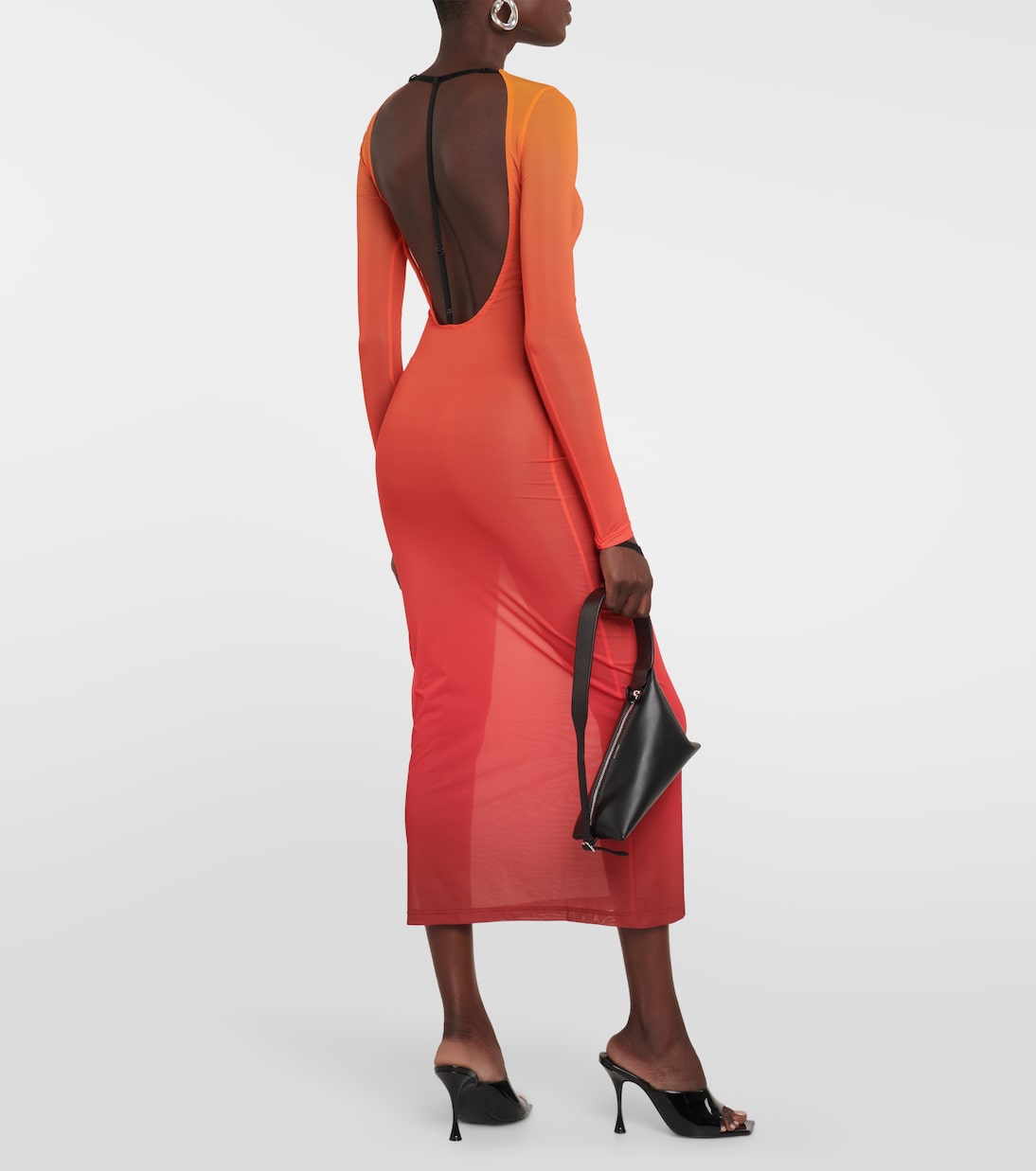 Vestido midi Gradient semitranslúcido | Courrèges