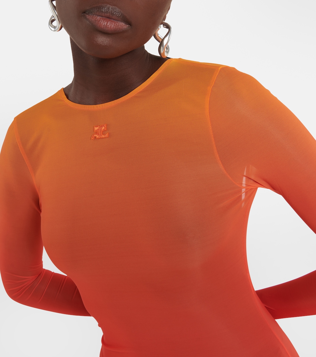 Vestido midi Gradient semitranslúcido | Courrèges