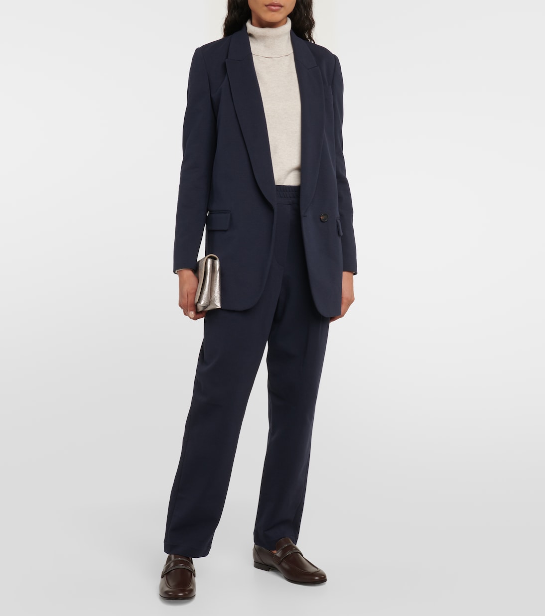 Blazer monopetto in misto cotone | Brunello Cucinelli