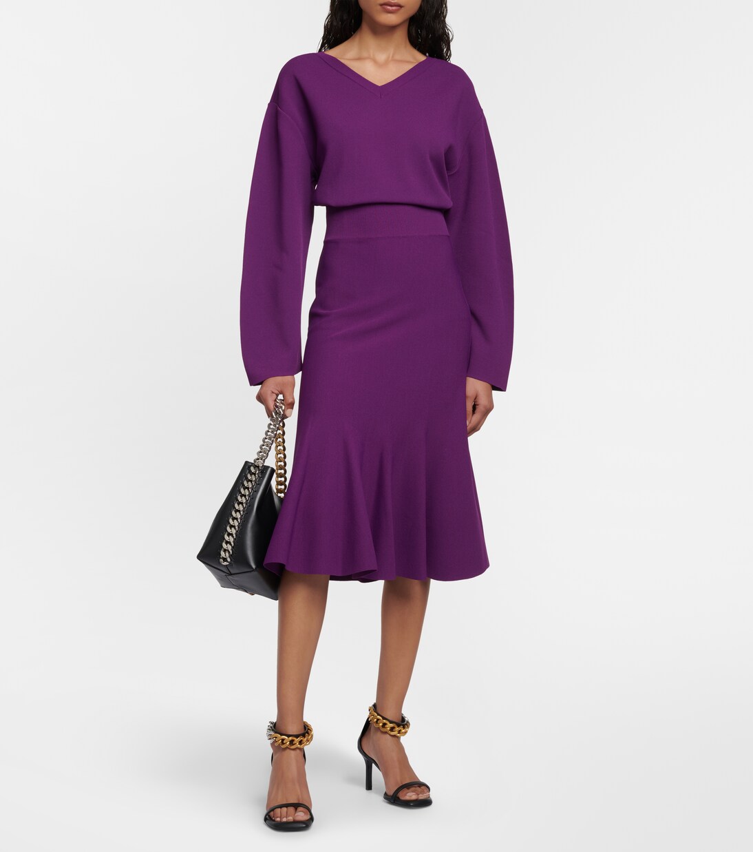 Falda midi de jersey | Stella McCartney