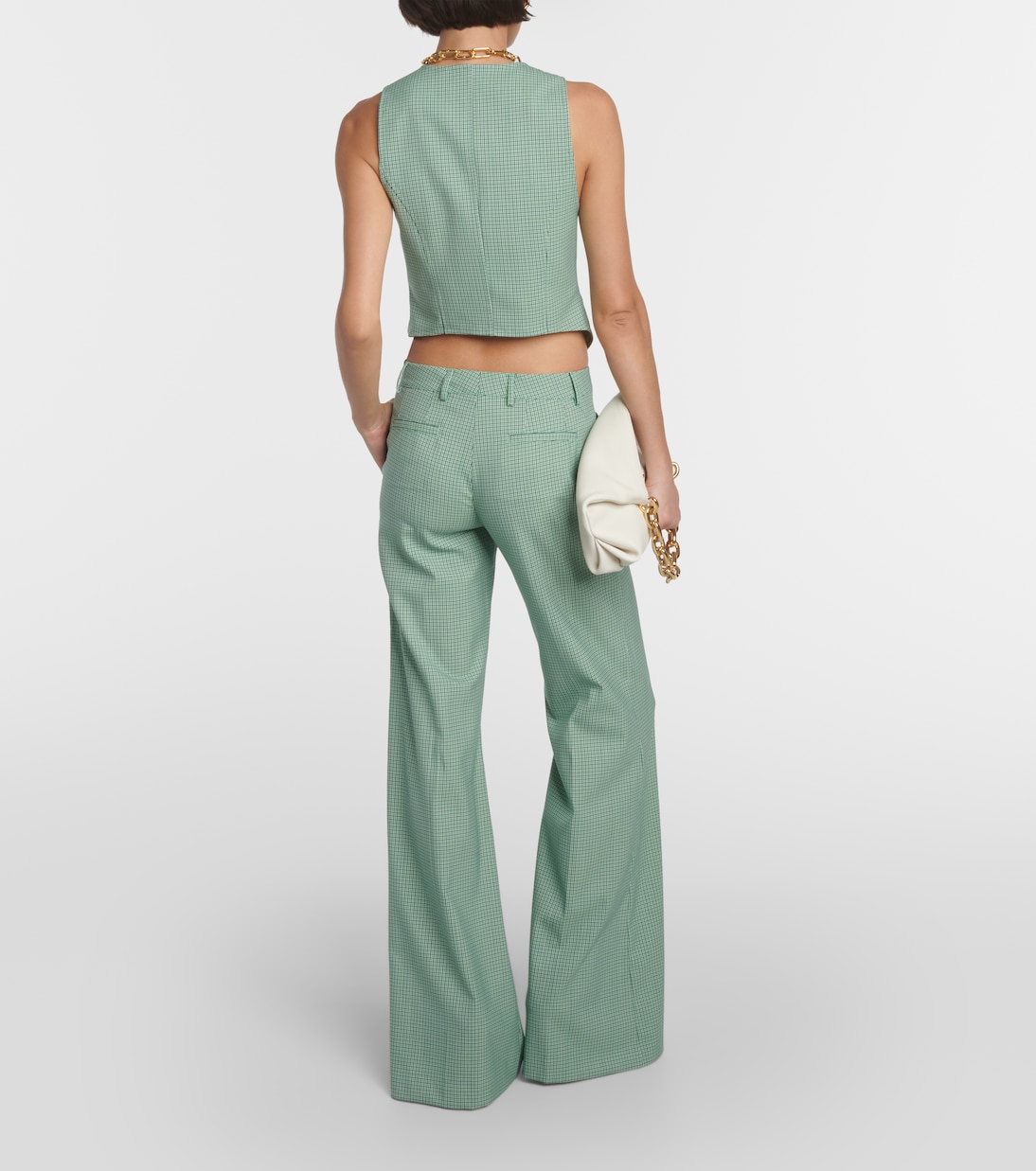 Pantalon ample en laine mélangée à carreaux | Etro