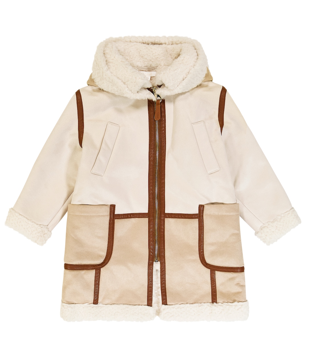 Abrigo con borrego sintético | Chloé Kids
