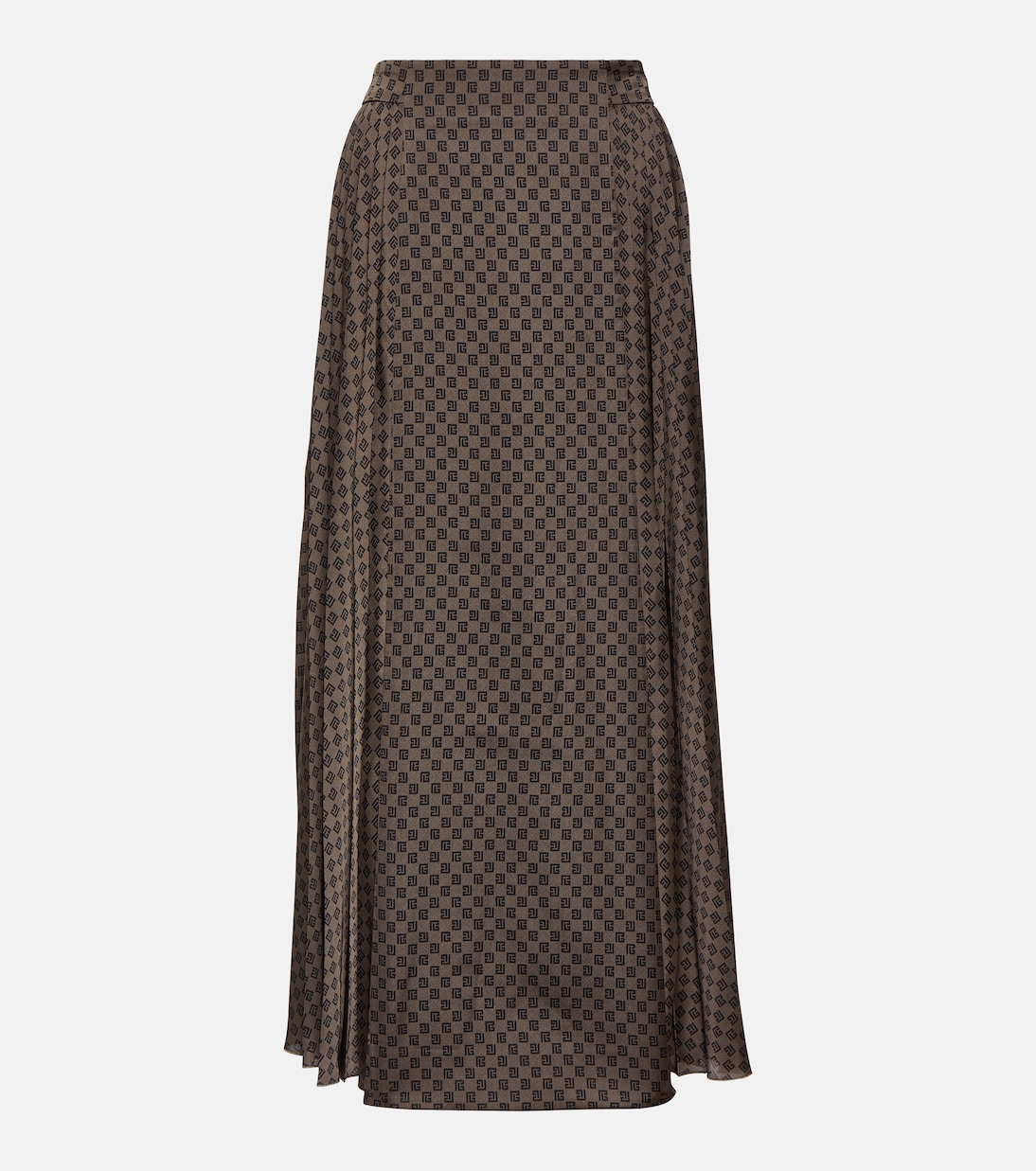 Falda midi de jacquard con monograma | Balmain