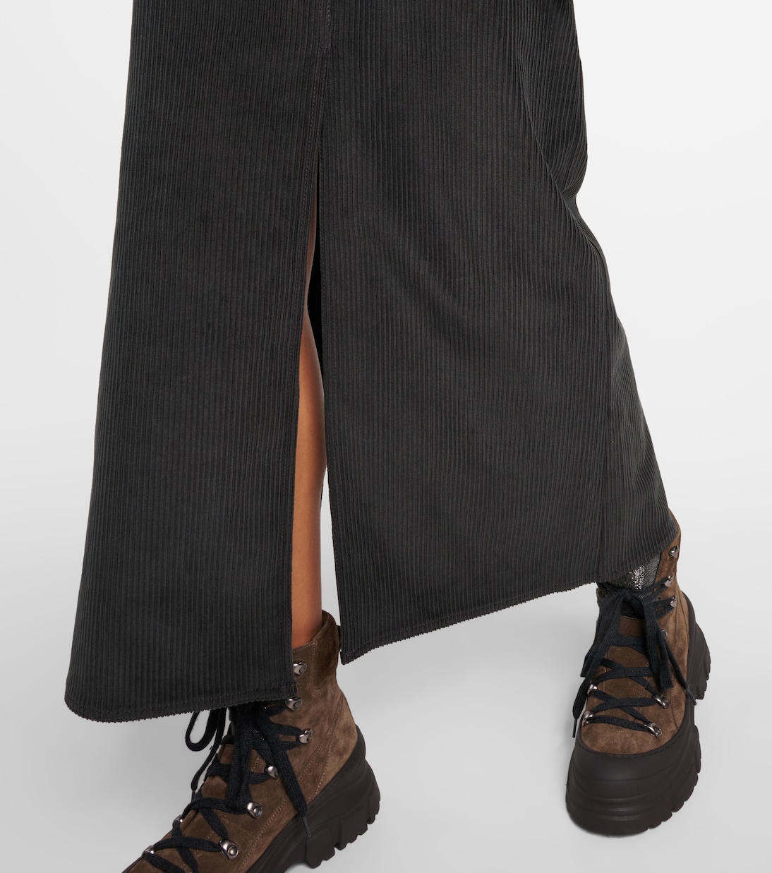 Cotton corduroy maxi skirt  | Brunello Cucinelli