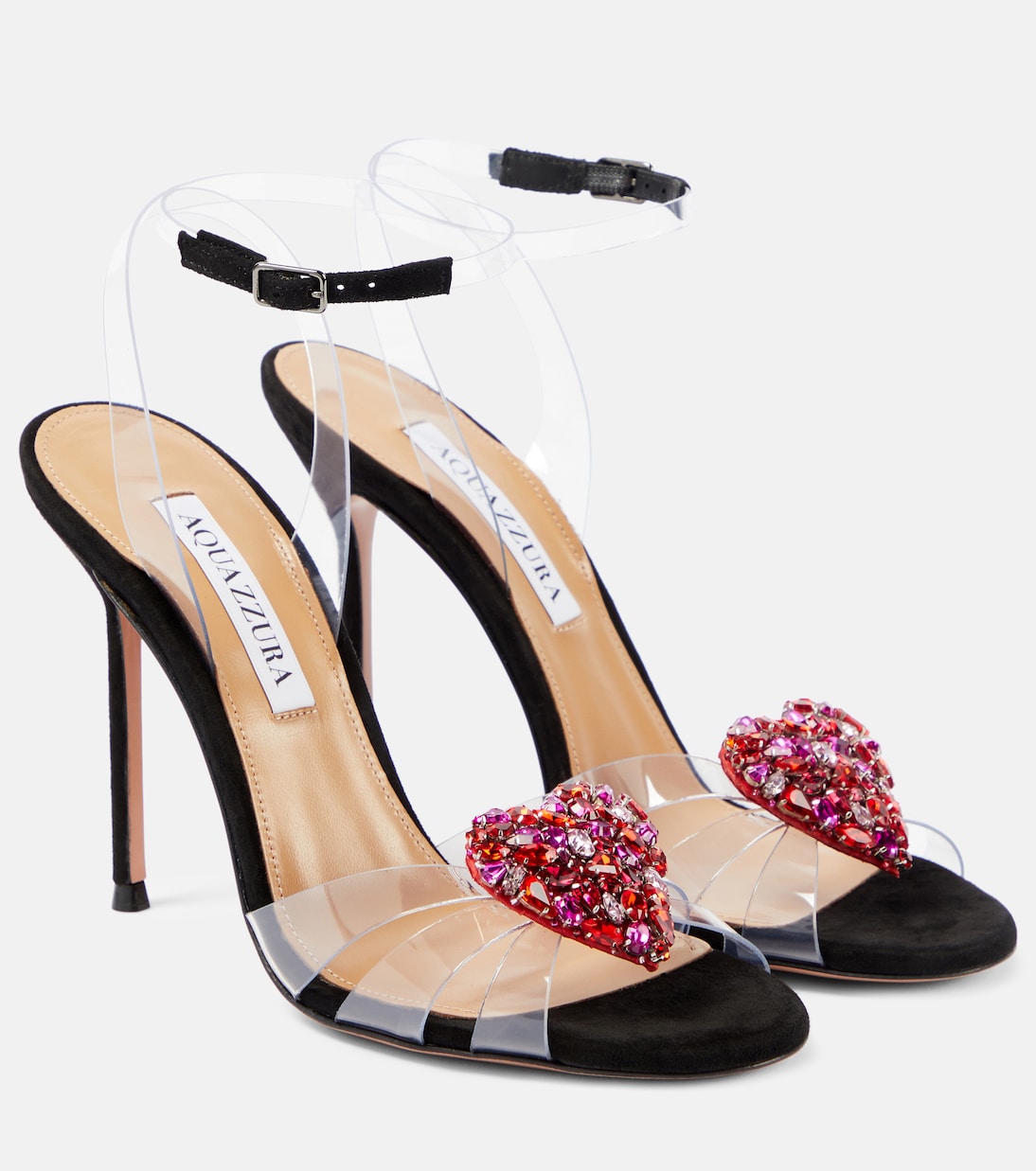Verzierte Sandalen Love Me 105 mit Veloursleder | Aquazzura