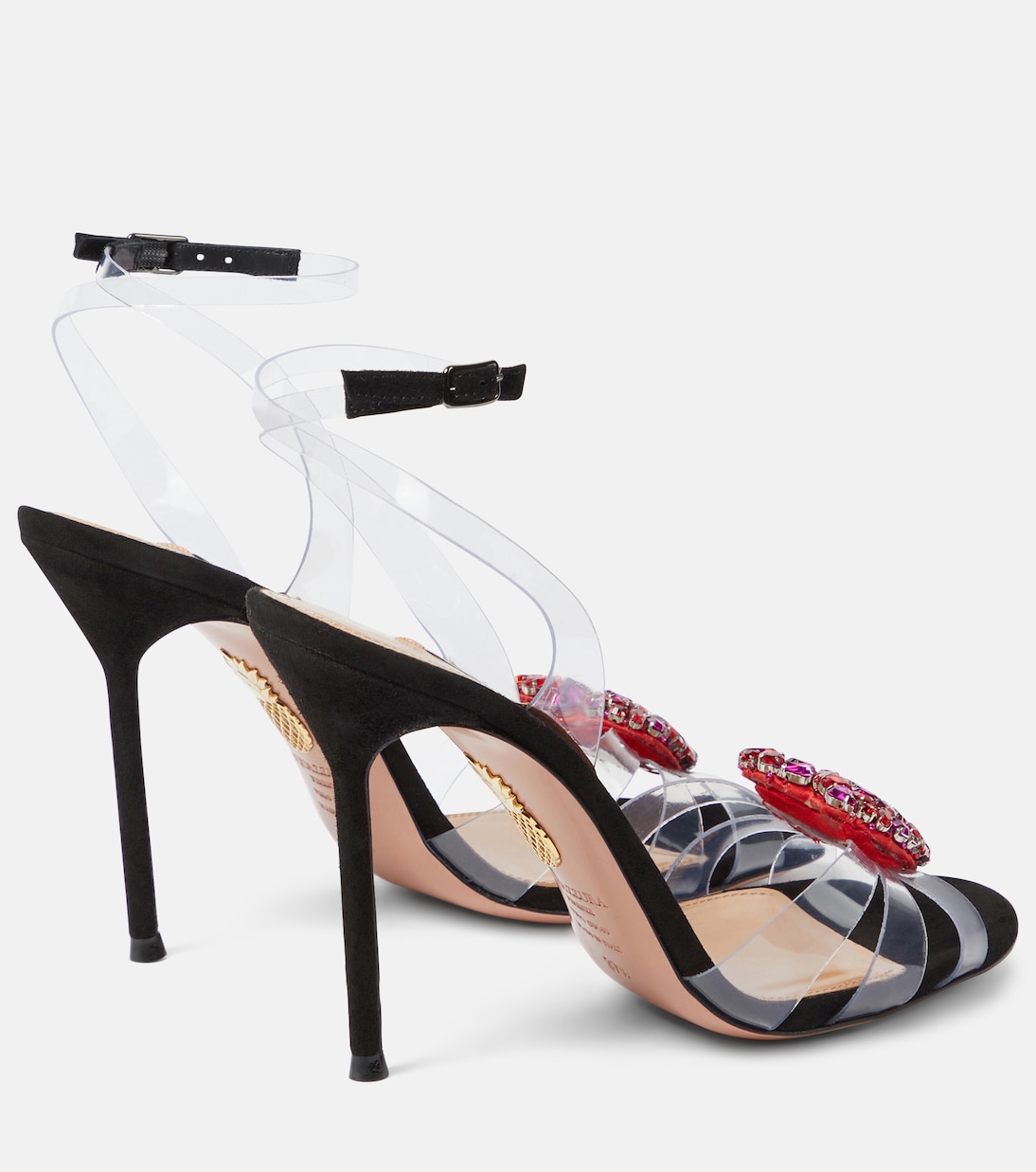 Verzierte Sandalen Love Me 105 mit Veloursleder | Aquazzura