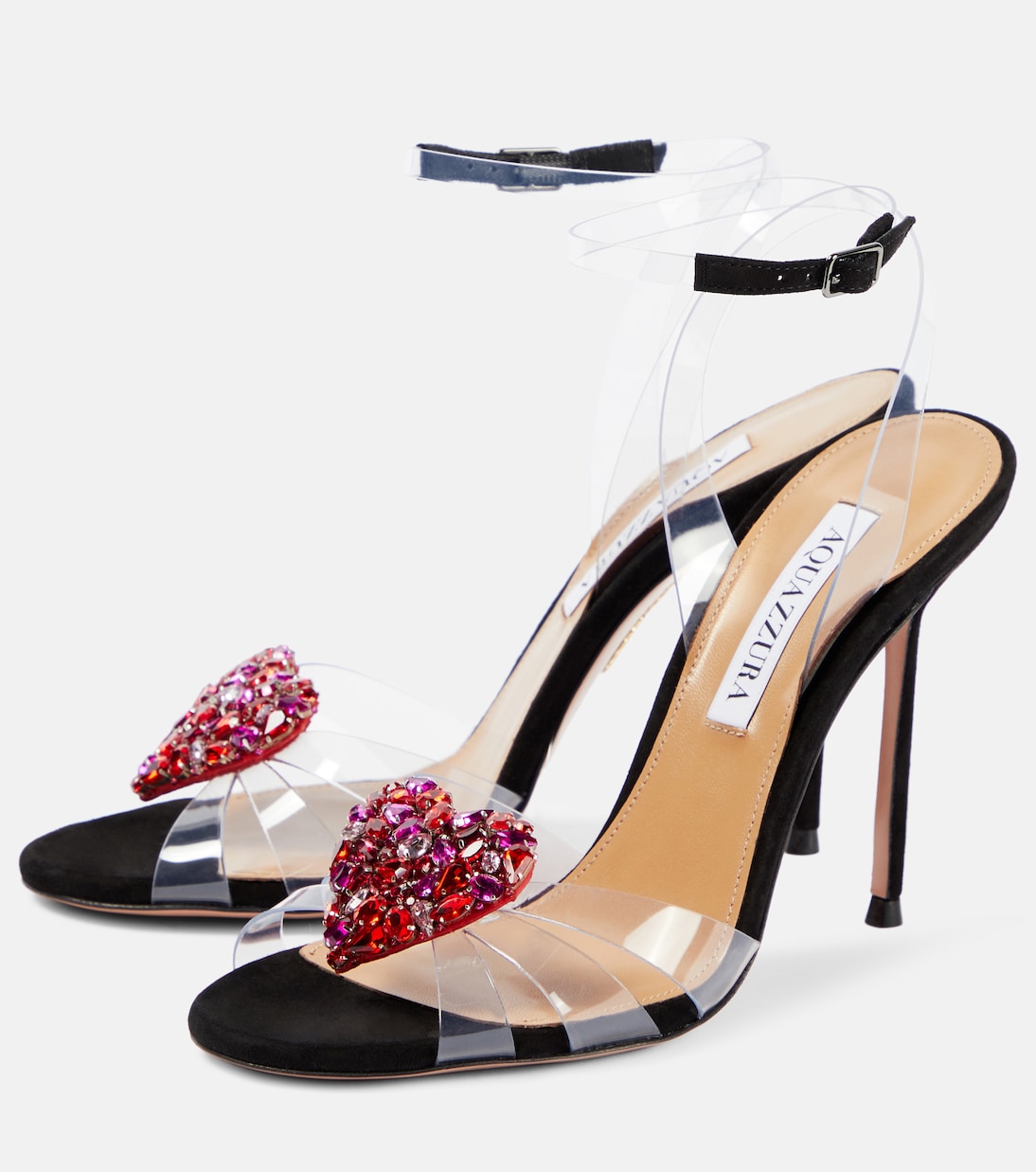 Verzierte Sandalen Love Me 105 mit Veloursleder | Aquazzura