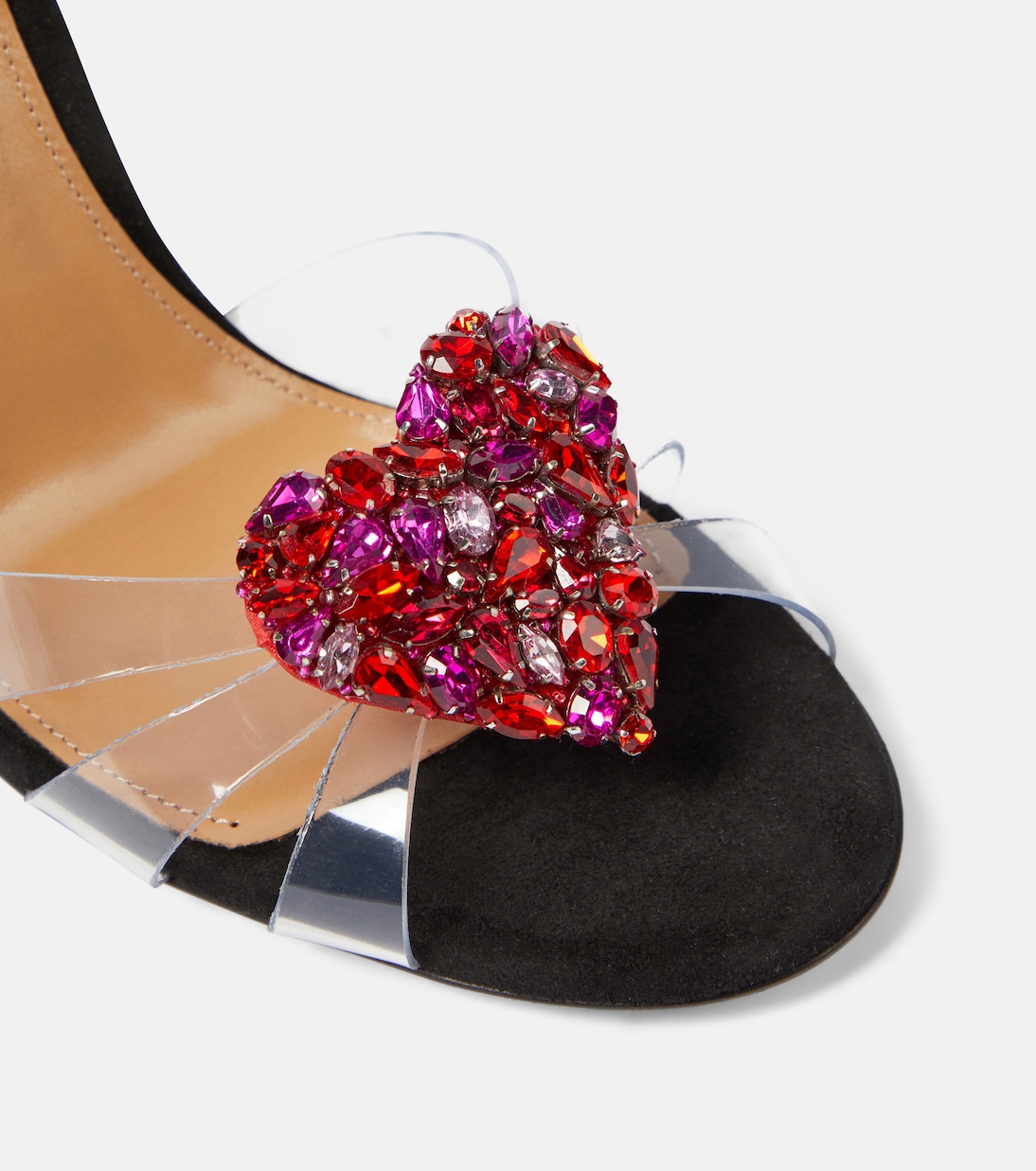 Verzierte Sandalen Love Me 105 mit Veloursleder | Aquazzura