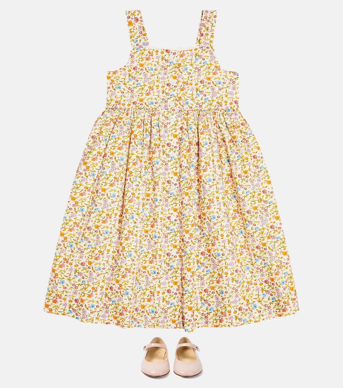 Abito Laly in cotone con stampa floreale | Bonpoint