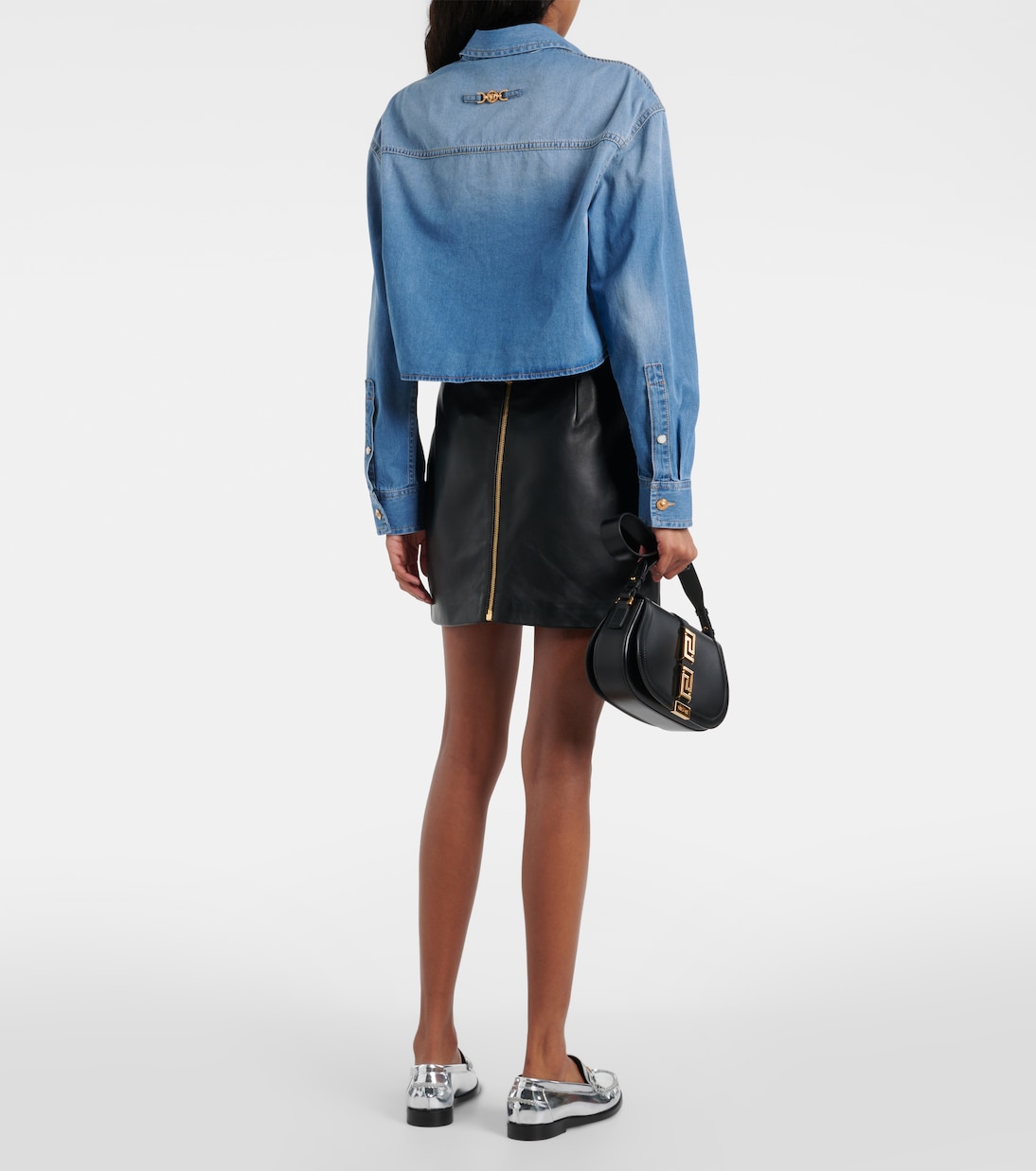 Cropped-Jeanshemd Versace Milano | Versace