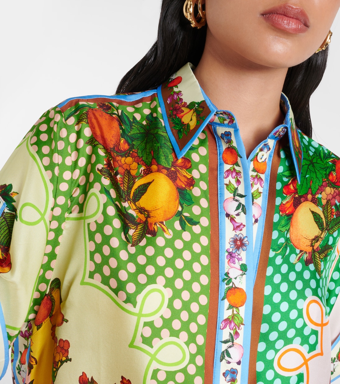 Bedrucktes Hemd Lemonis aus Seiden-Twill | Alémais