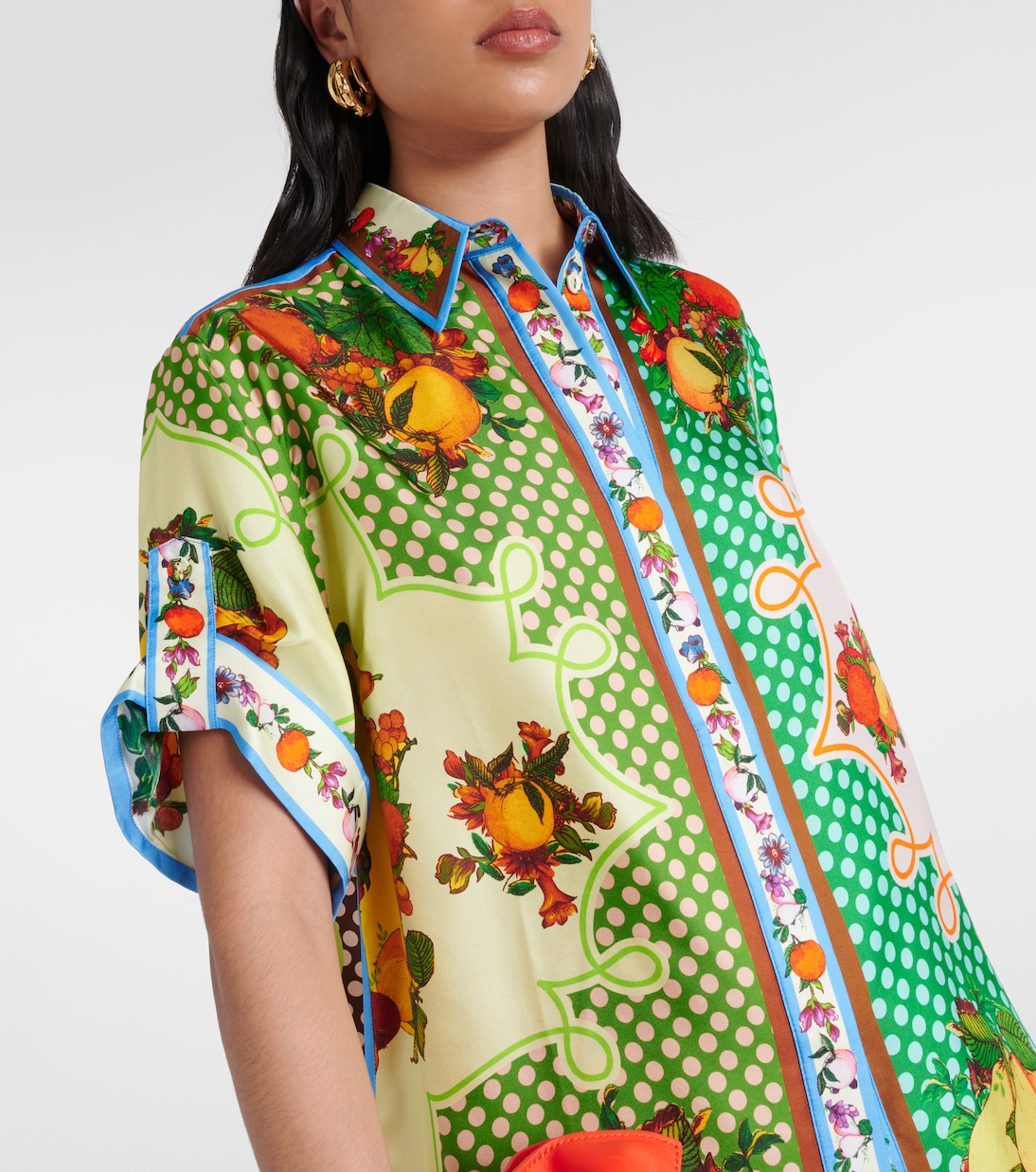Bedrucktes Hemd Lemonis aus Seiden-Twill | Alémais